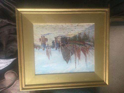 TOM CLOUGH WATERCOLOUR SARDINE FISHING THE QUAY CONCARNEAU BRITTANY - ADDITIONAL PHOTO 1