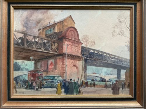 JACK MERRIOTT WATERCOLOUR CHARING CROSS BRIDGELONDON - ADDITIONAL PHOTO 1