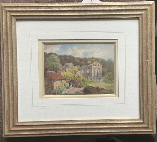JOHN SOWDEN WATERCOLOUR RIEVAUX ABBEYYORKSHIRE - ADDITIONAL PHOTO 1