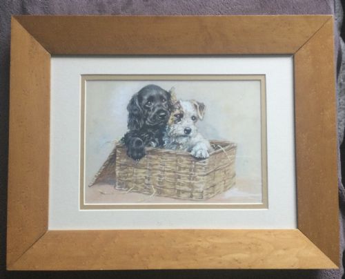 MABEL GEAR WATERCOLOUR SPANIEL AND TERRIERTWO CLOSE FRIENDS - ADDITIONAL PHOTO 1