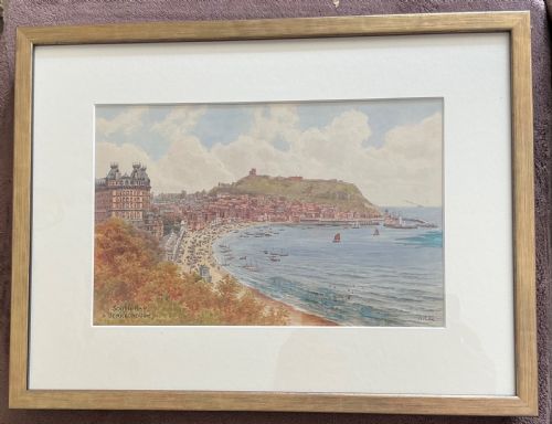 ALFRED ROBERT QUINTON WATERCOLOUR SOUTH BAY SCARBOROUGH YORKSHIRE - ADDITIONAL PHOTO 1