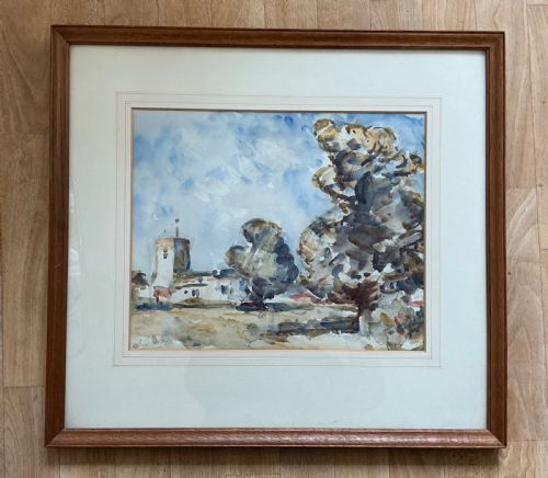 STAITHES SHOOL WATERCOLOUR BY FREDERICK MAYOR WHITCHURCH NEAR AYLESBURY BUCKINGHAMSHIRE - ADDITIONAL PHOTO 1