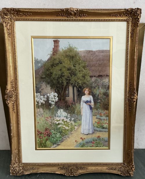 WILLIAM AFFLECK WATERCOLOUR HER FAVOURITE POEM - ADDITIONAL PHOTO 1