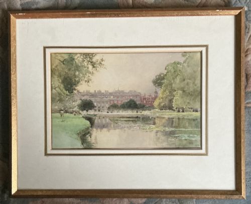 PERCY ROBERTSON WATERCOLOUR THE LONG WATERHAMPTON COURT - ADDITIONAL PHOTO 1