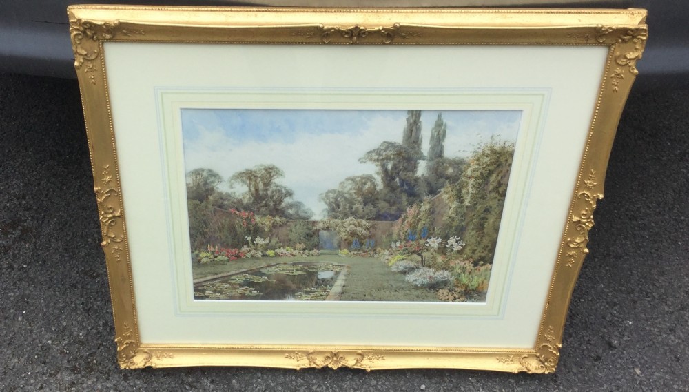 PAIR LILIAN STANNARD WATERCOLOURS ‘THE OLD MOAT’ AND ‘ THE LILY POND’ View II