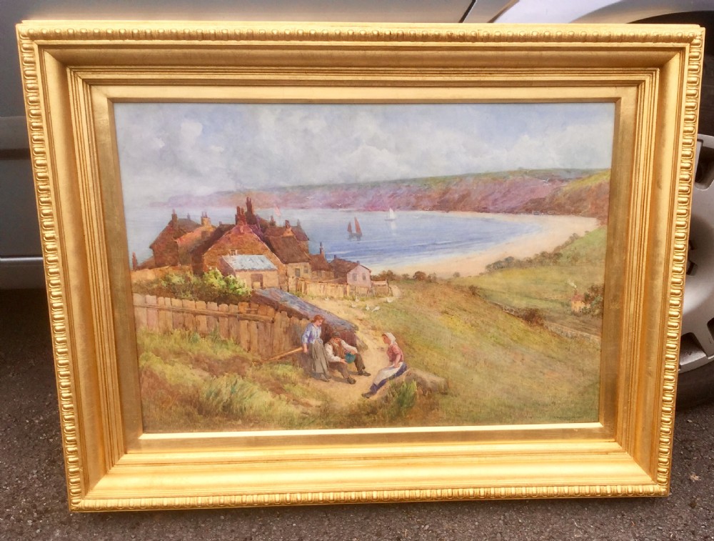 JULIAN E.DRUMMOND WATERCOLOUR ‘ROBIN HOODS BAY’ View II