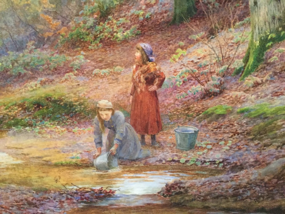 WALTER FOLLEN BISHOP WATERCOLOUR ‘COLLECTING WATER IN THE FOREST’ View III