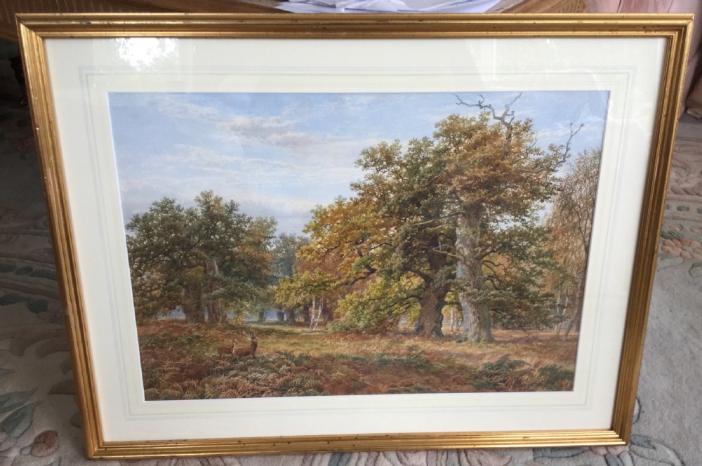 JAMES WALSHAM BALDOCK WATERCOLOUR ‘ SHERWOOD FOREST’ View II