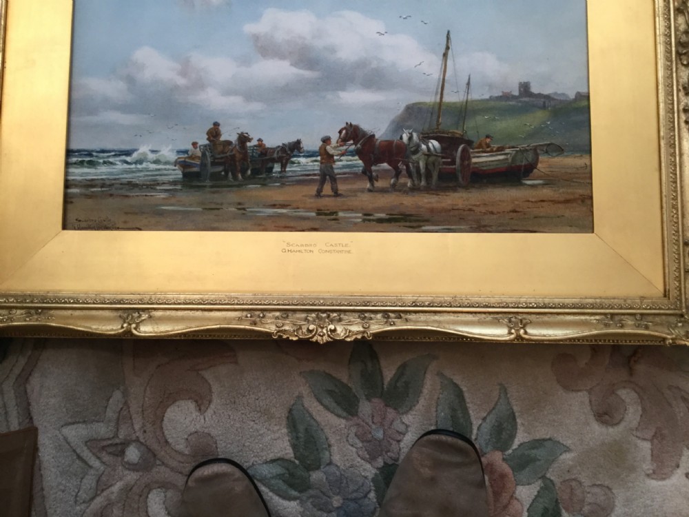GEORGE HAMILTON CONSTANTINE WATERCOLOUR ‘SCARBOROUGH CASTLE’ View III