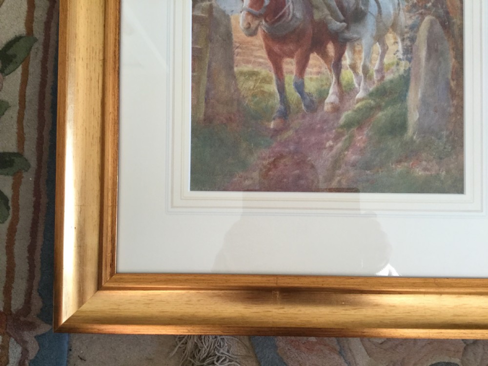 EDWIN BOTTOMLEY WATERCOLOUR ‘ RETURNING HOME AT THE END OF THE DAY’ View III