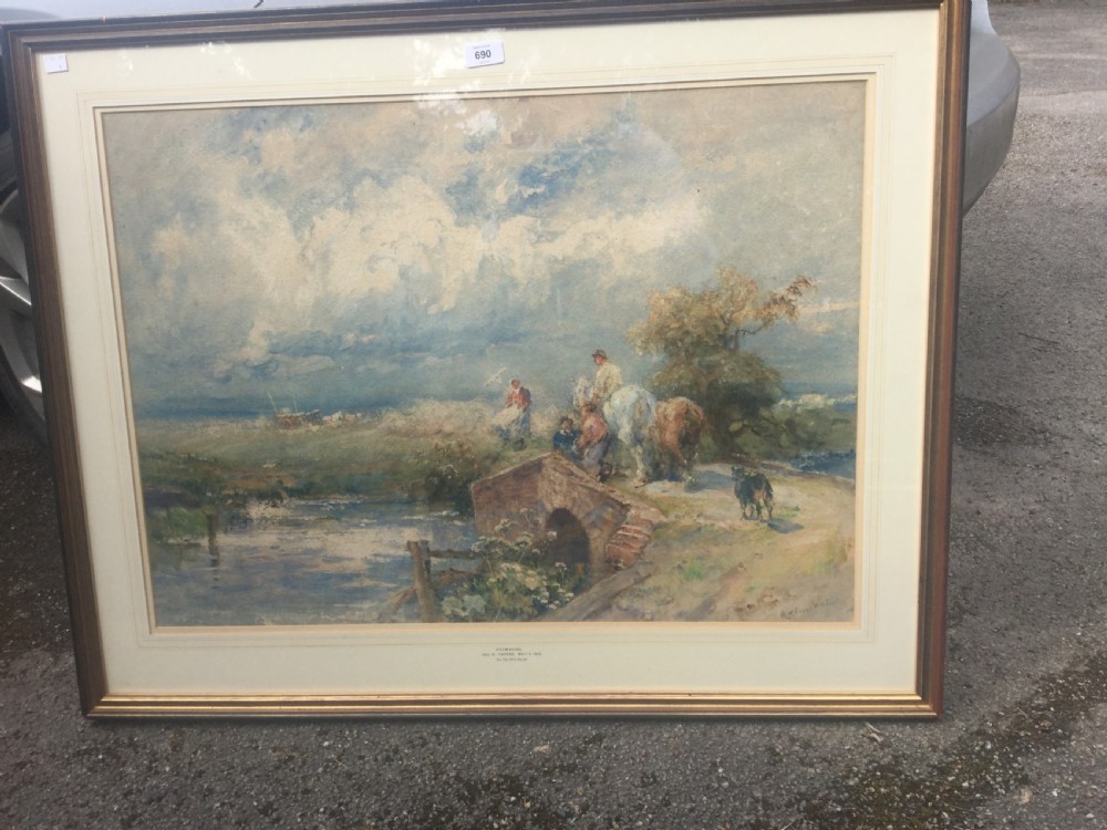 ROBERT THORNE WAITE WATERCOLOUR ‘HAYMAKING’ View III