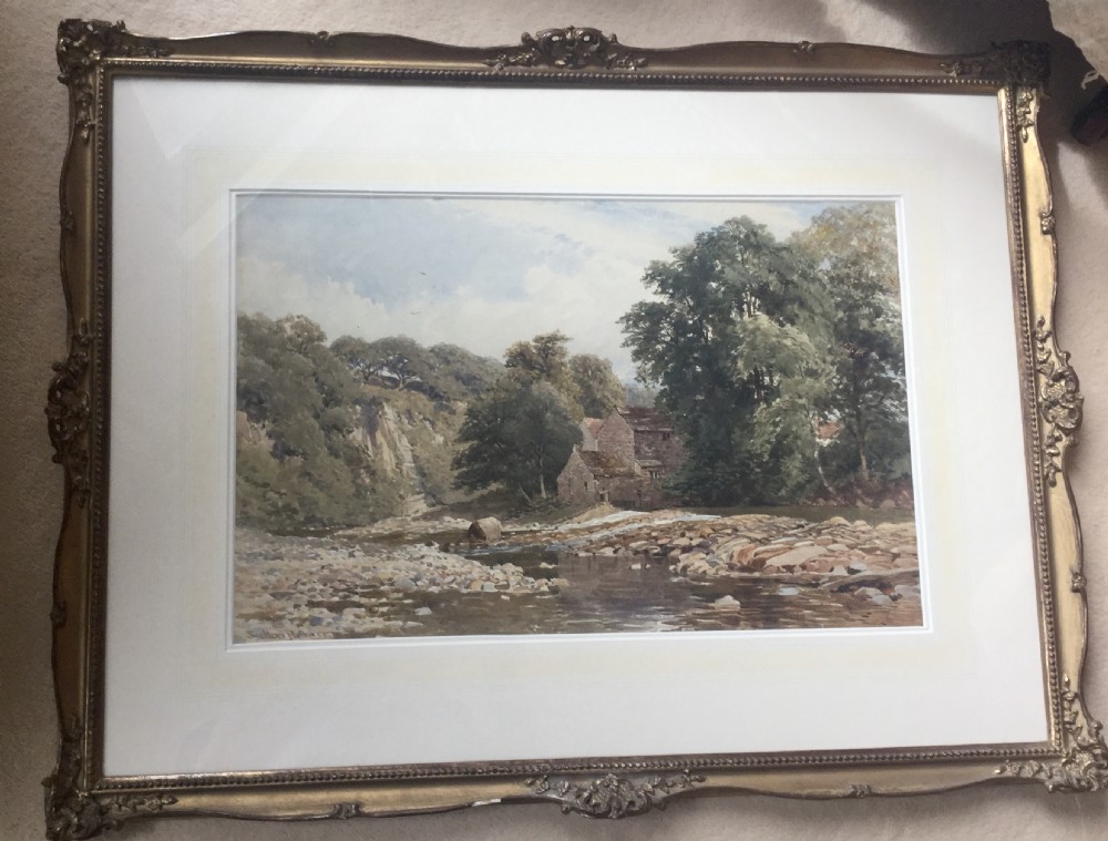 HARRY SUTTON PALMER WATERCOLOUR ‘ THE RIVER TEES NEAR BARNARD CASTLE, DURHAM’ View II