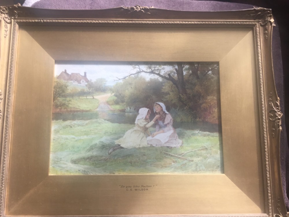 CHARLES EDWARD WILSON WATERCOLOUR ‘ DO YOU LIKE BUTTER ‘
 View II