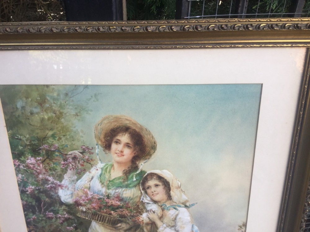 WILLIAM JOSEPH CARROLL WATERCOLOUR ‘ GATHERING BLOSSOM ‘ View III