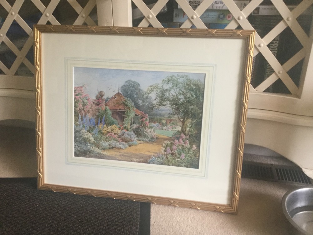 THERESA STANNARD WATERCOLOUR ‘A WALLED GARDEN IN SUMMER’ View III