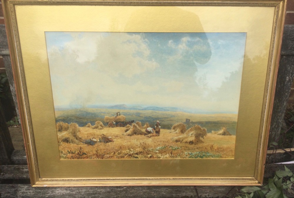 ROBERT THORNE WAITE WATERCOLOUR’ HARVEST TIME’ View II
