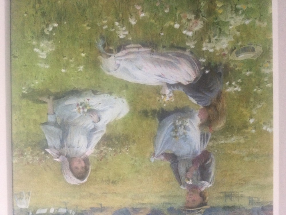 WILLIAM AFFLECK WATERCOLOUR ‘ CHILDREN PICKING FLOWERS’ View II