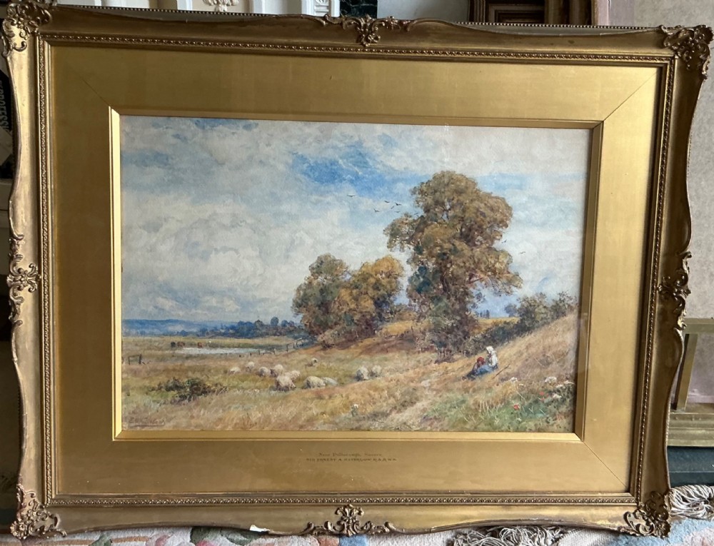 SIR ERNEST ALBERT WATERLOW WATERCOLOUR ‘ NEAR PULBOROUGH, SUSSEX ‘ View II