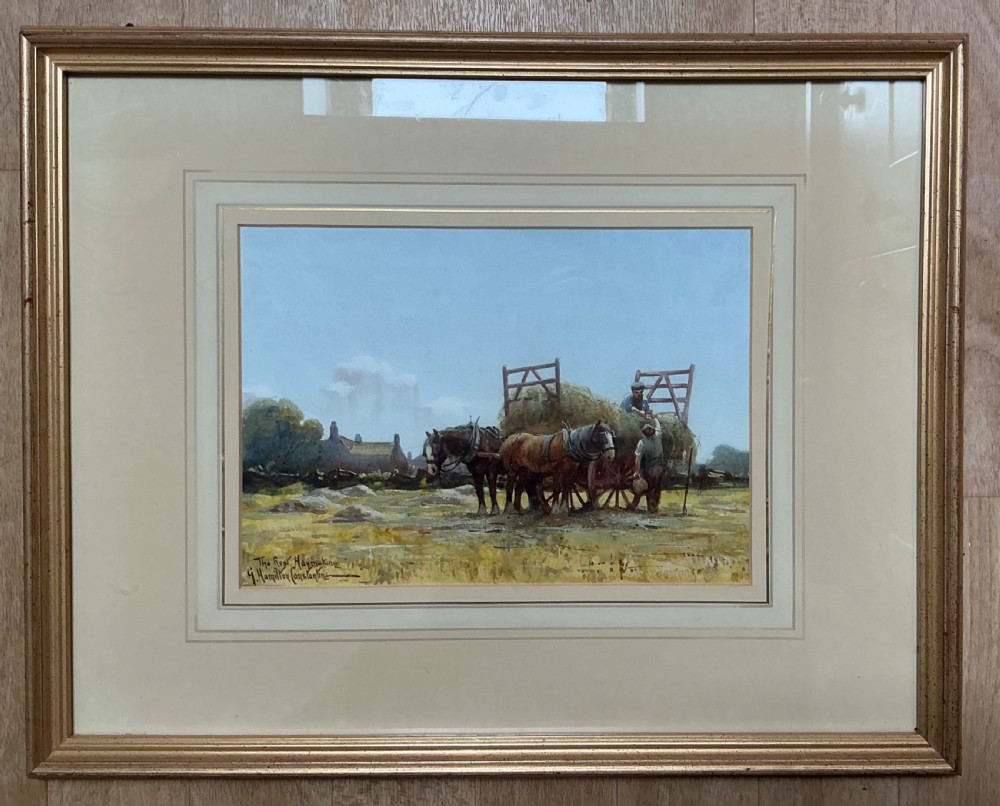 GEORGE HAMILTON CONSTANTINE WATERCOLOUR ‘THE REST,HAYMAKING ‘
 View II