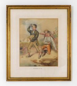 WATERCOLOUR MISCHIEF BREWING WILLIAM HENRY HUNT 17901864