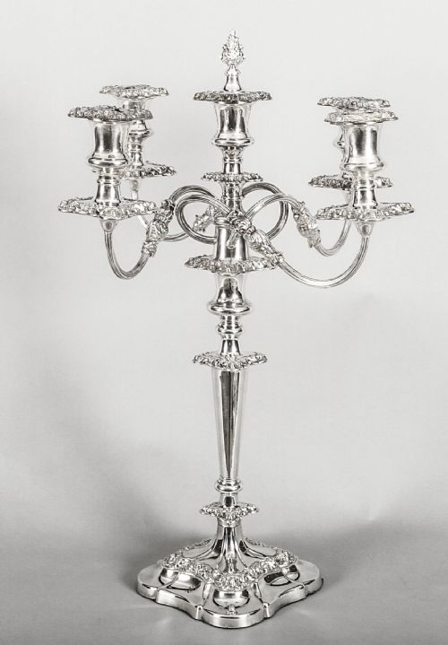 fig 2. Antique Pair Five Light Candelabra by Mappin & Webb 19th C