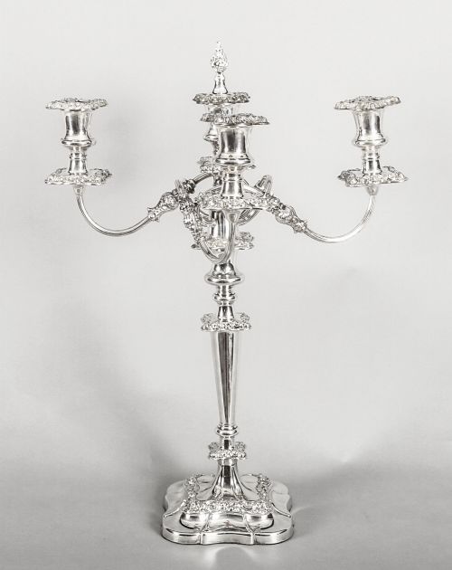 fig 3. Antique Pair Five Light Candelabra by Mappin & Webb 19th C