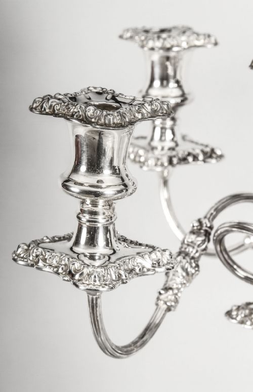fig 4. Antique Pair Five Light Candelabra by Mappin & Webb 19th C