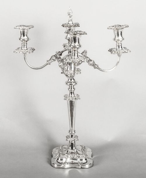 fig 6. Antique Pair Five Light Candelabra by Mappin & Webb 19th C