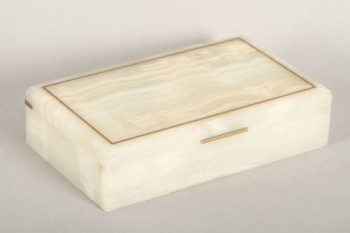 Antique Art Deco Onyx Cigarette Card Box Casket by Dunhill C1920