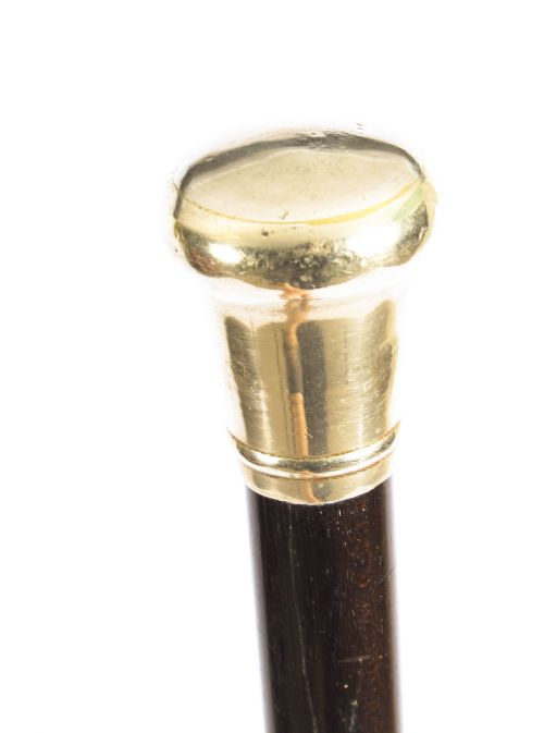 Antique Victorian Mahogany Walking Stick Cane 19th Century