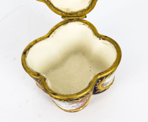 fig 7. Antique French Sevres Porcelain Quatrefoil Casket C1860 19th C