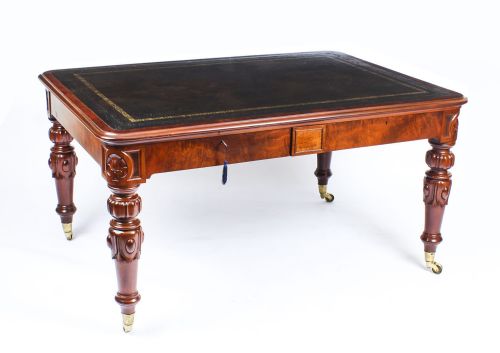 Antique William IV 6ft Mahogany Library Table C.1835 19th Century
