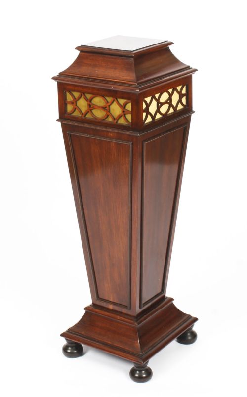 Antique Edwardian Mahogany Pedestal Stand 19th Century
