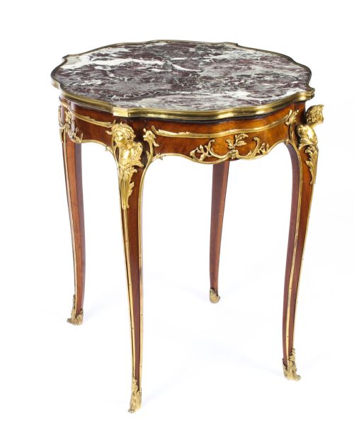 Antique French Louis Revival Ormolu Mounted Gueridon Occasional Table 19th C
