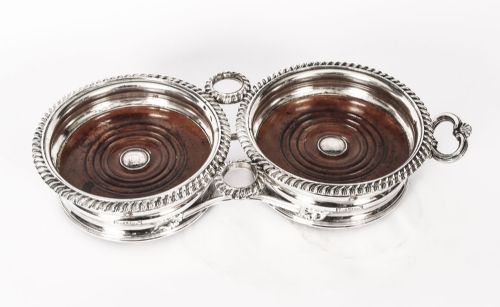 Antique Old Sheffield Silver Plated Wine Trolley Coaster C1790 18th C
