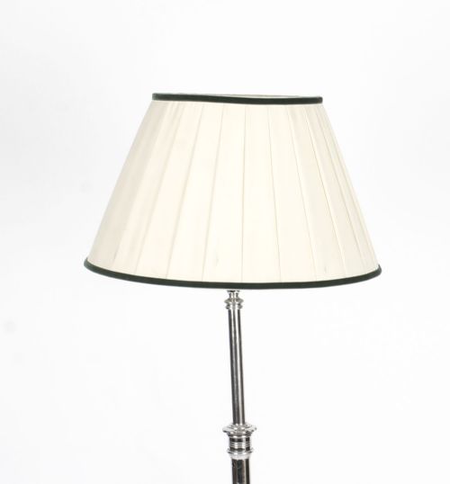 fig 1. Antique Victorian Silver Plated Adjustable Telescopic Standard Lamp 19th C