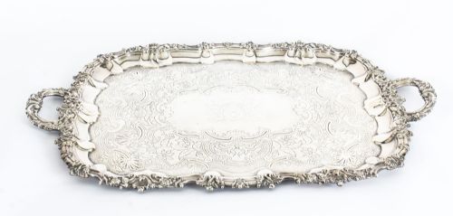 Antique George III Old Sheffield Silver Plated Tray C 1830
