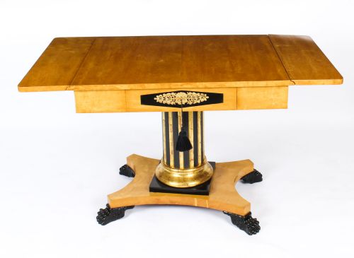 fig 2. Antique Biedermeier Swedish Birch Ormolu Mounted Sofa Table C1820 19th Century
