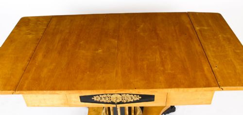 fig 3. Antique Biedermeier Swedish Birch Ormolu Mounted Sofa Table C1820 19th Century
