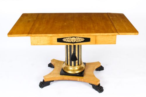 fig 5. Antique Biedermeier Swedish Birch Ormolu Mounted Sofa Table C1820 19th Century