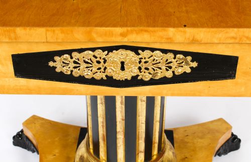 fig 6. Antique Biedermeier Swedish Birch Ormolu Mounted Sofa Table C1820 19th Century