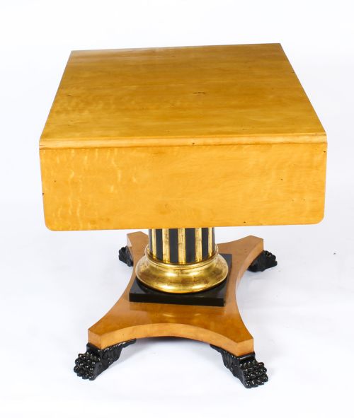 fig 7. Antique Biedermeier Swedish Birch Ormolu Mounted Sofa Table C1820 19th Century