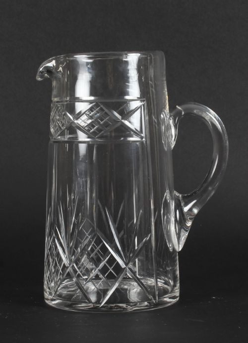 Antique Edwardian Cut Crystal Cocktail Jug Pitcher C1900 20th Century
