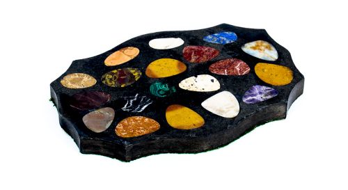 Antique Grand Tour Pietra Dura Specimen Top Paperweight 19th C
