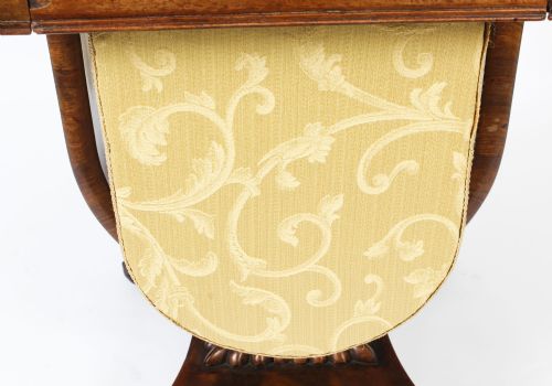 ANTIQUE WILLIAM IV DROP LEAF WORK OCCASIONAL TABLE FLAME MAHOGANY 19TH CENTURY - ADDITIONAL PHOTO 7