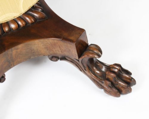 ANTIQUE WILLIAM IV DROP LEAF WORK OCCASIONAL TABLE FLAME MAHOGANY 19TH CENTURY - ADDITIONAL PHOTO 10