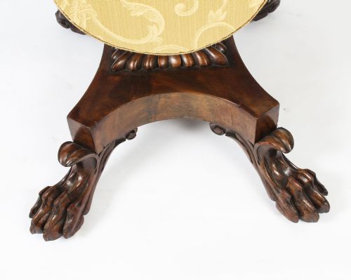 ANTIQUE WILLIAM IV DROP LEAF WORK OCCASIONAL TABLE FLAME MAHOGANY 19TH CENTURY - ADDITIONAL PHOTO 11