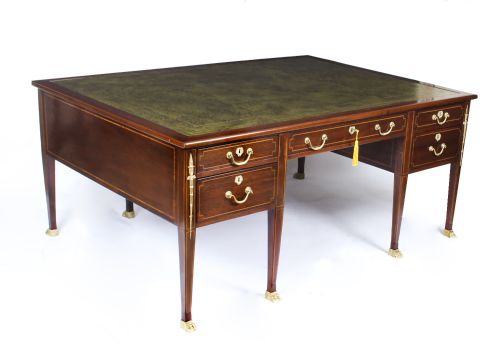 Antique Large French Empire Revival Ormolu Mounted Desk C1880 19th C
