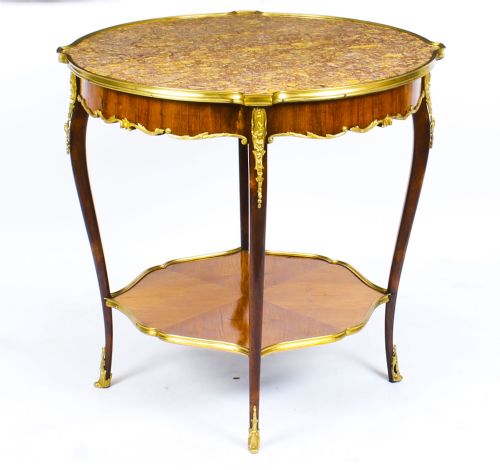 Antique Louis Revival Marble & Ormolu Mounted Occasional Table 19th C
