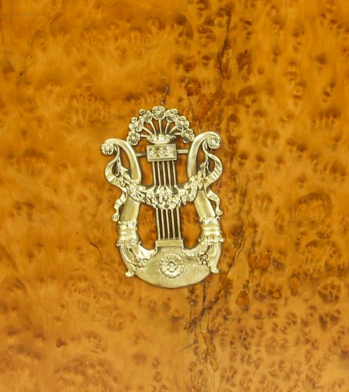 ANTIQUE FRENCH CHARLES X BURR MAPLE AND ORMOLU BOOKCASE CIRCA 1820 19TH C - ADDITIONAL PHOTO 6